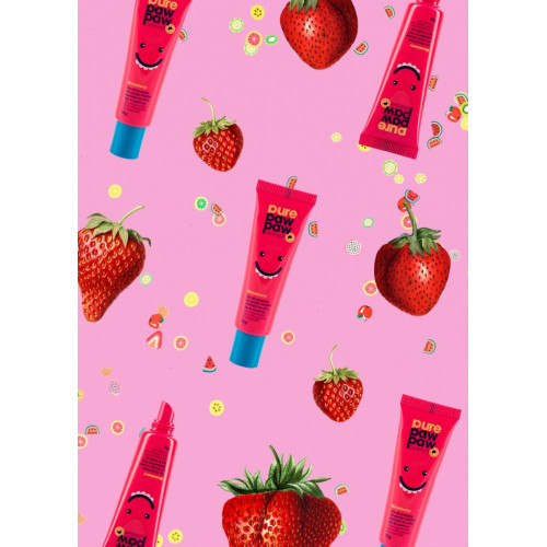 Pure Paw Paw Відновлюючий бальзам з ароматом "Полуничний смузі"  Strawberry 25g