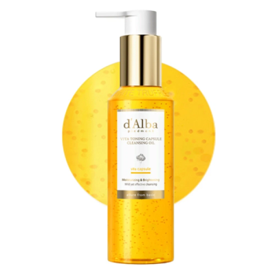 D'ALBA Очищувальна олія з вітамінними капсулами Vita Toning Capsule Cleansing Oil 150мл D'ALBA Очищувальна олія з вітамінними капсулами Vita Toning Capsule Cleansing Oil 150мл