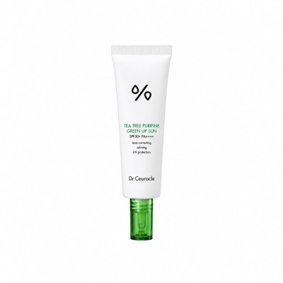 Dr. Ceuracle Сонцезахисний крем для нейтралізації почервонінь SPF 50 Tea Tree Purifine Green Up Sun 50мл Dr. Ceuracle Сонцезахисний крем для нейтралізації почервонінь SPF 50 Tea Tree Purifine Green Up Sun 50мл