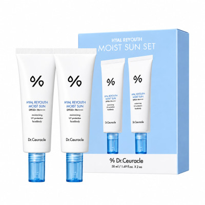 Dr.Ceuracle Набір зволожуючих сонцезахисних кремів SPF 50+/PA++++ 2в1 Hyal Reyouth Moist Sun Duo Set Dr.Ceuracle Набір зволожуючих сонцезахисних кремів SPF 50+/PA++++ 2в1 Hyal Reyouth Moist Sun Duo Set
