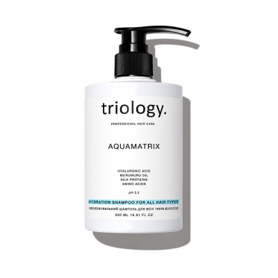 Triology Зволожувальний шампунь для всіх типів волосся Aquamatrix 500мл Triology Зволожувальний шампунь для всіх типів волосся Aquamatrix 500мл