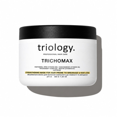Triology Зміцнювальна маска для волосся схильного до ламкості та випадіння Trichomax 330г