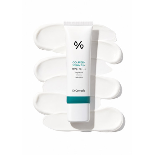 Dr. Ceuracle Сонцезахисний веганський крем з центелою азіатською SPF 50  Cica Regen Vegan Sun  50 мл