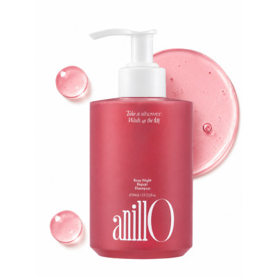 ANILLO Відновлюючий шампунь Rosy Night Repair Shampoo 450мл ANILLO Відновлюючий шампунь Rosy Night Repair Shampoo 450мл
