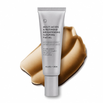 Allies of Skin Нічний мультикислотний пілінг з ретинолом Multi Acids & Retinoid Brightening Sleeping Facial 50мл Allies of Skin Нічний мультикислотний пілінг з ретинолом Multi Acids & Retinoid Brightening Sleeping Facial 50мл