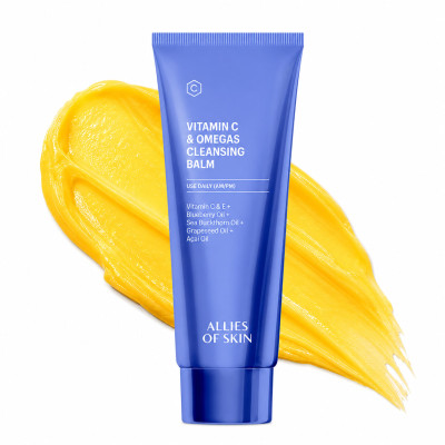 Allies of Skin Бальзам для очищення шкіри Vitamin C & Omegas Cleansing Balm 100 ml Allies of Skin Бальзам для очищення шкіри Vitamin C & Omegas Cleansing Balm 100 ml