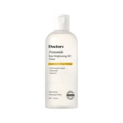 Doctors Тонер для освітлення та рівного тону шкіри Pentamide Real Brightening 10C Toner 280мл Doctors Тонер для освітлення та рівного тону шкіри Pentamide Real Brightening 10C Toner 280мл