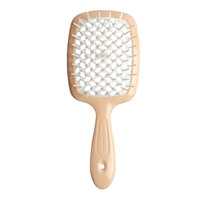 Janeke Щітка для волосся Superbrush Standart колір "персиковий з білим" в пластиковому пакуванні