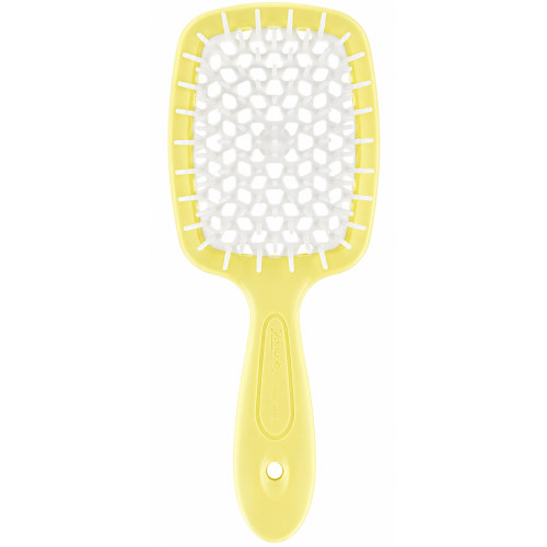 Janeke Щітка для волосся Superbrush Small колір "жовта з білим" в пластиковому пакуванні