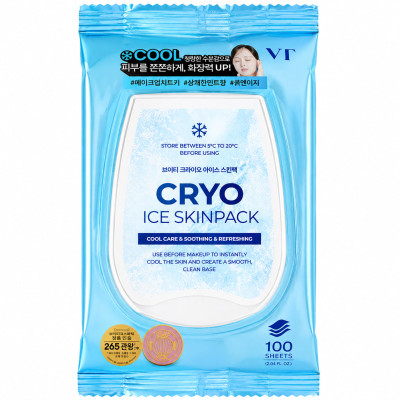 VT COSMETICS Охолоджувальні тонер-педи для обличчя CRYO SKIN PACK 100шт / 210г