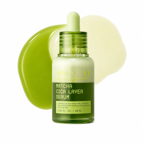 VT COSMETICS Сироватка з зеленим чаєм та центелою для заспокоєння та зволоження MATCHA CICA LAYER SERUM 30мл