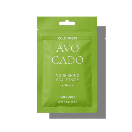 Rated Green Поживна маска для шкіри голови з бананом  Cold Press Avocado Nourishing Scalp Pack 50мл