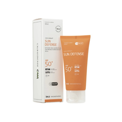 Innoaesthetics Сонцезахист для нормальної та сухої шкіри Sun Defense SPF50 60мл Innoaesthetics Сонцезахист для нормальної та сухої шкіри Sun Defense SPF50 60мл