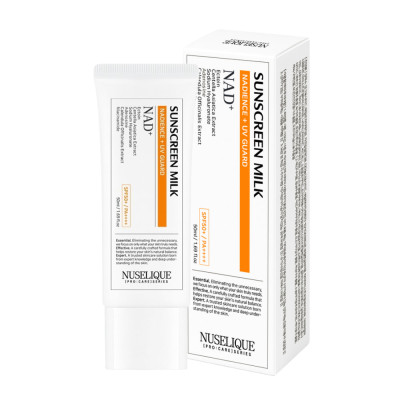 Nuselique Інтенсивно омолоджуюче сонцезахисне молочко EZEN Sunscreen Milk 50мл Nuselique Інтенсивно омолоджуюче сонцезахисне молочко EZEN Sunscreen Milk 50мл