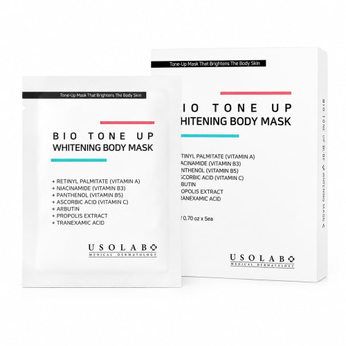 Usolab Освітлююча маска для тіла Bio Tone Up Whitening Body Mask 5шт по 20мл