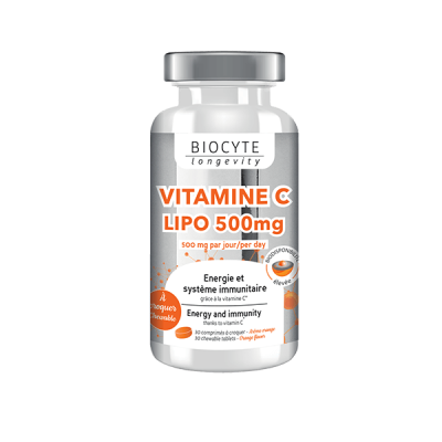 Biocyte Вітамін С у вигляді жувальних таблеток Vitamine C Lipo 500mg 30шт Biocyte Вітамін С у вигляді жувальних таблеток Vitamine C Lipo 500mg 30шт