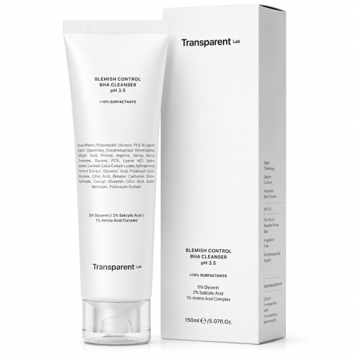 TRANSPARENT-LAB Очищаючий гель для шкіри, схильної до висипів  Blemish Control BHA Cleanser 150 мл