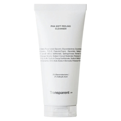 TRANSPARENT-LAB Очищуючий засіб для обличчя з ефектом пілінгу PHA Soft peeling cleanser 150 мл